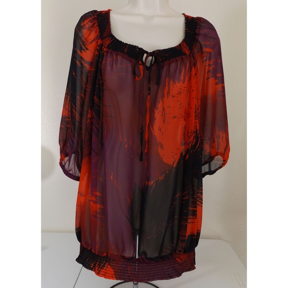 Mossimo Supply Co. Tops - FLASH SALE Today Only MOSSIMO Sheer Peasant Blouse